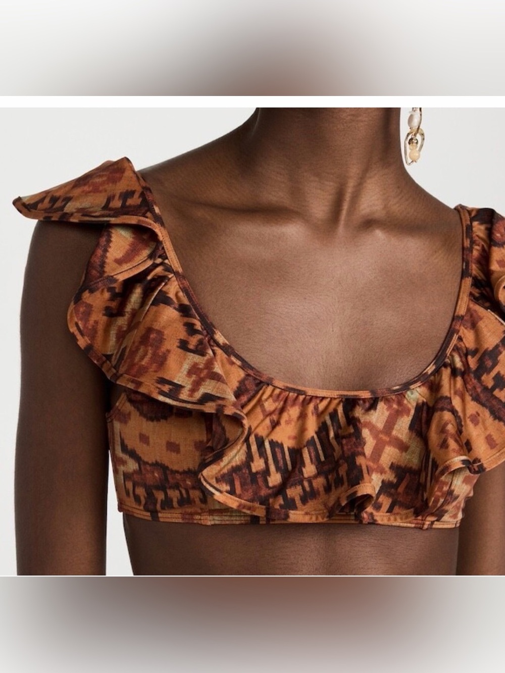 Ulla Johnson bikini top- Yellow Brown Print